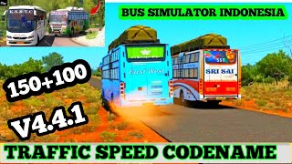VELOCIDAD DE TRÁFICO 100+150 / NOMBRE EN CLAVE BUSSID V4.4.1 PARA SIMULADOR DE AUTOBUSES DE INDON... screenshot 1