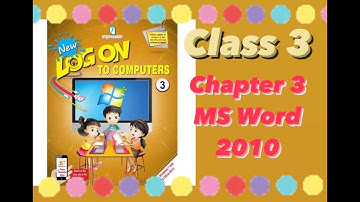 Introduction to MS WORD 2010| ICT class 3 chapter 3|Log on to computer#Introductiontomsword#کامپیوتر