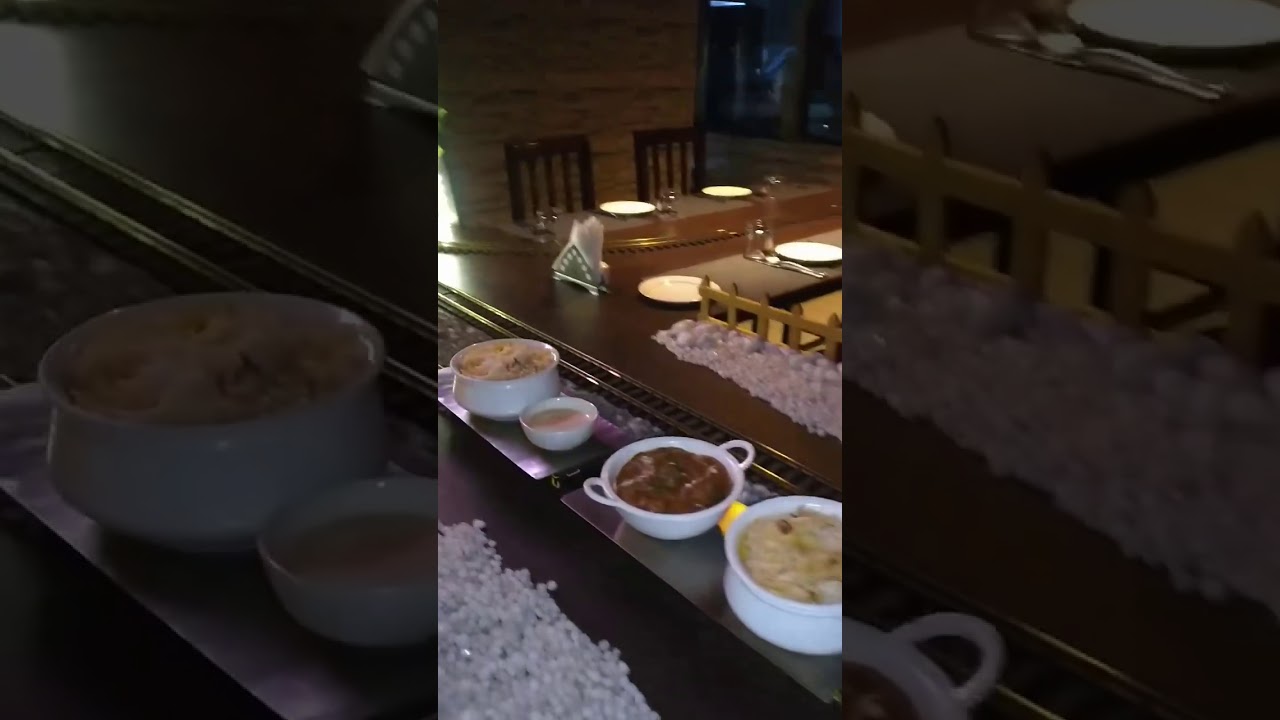 Food 🥘 delivery by train🚂 in restaurant YouTube