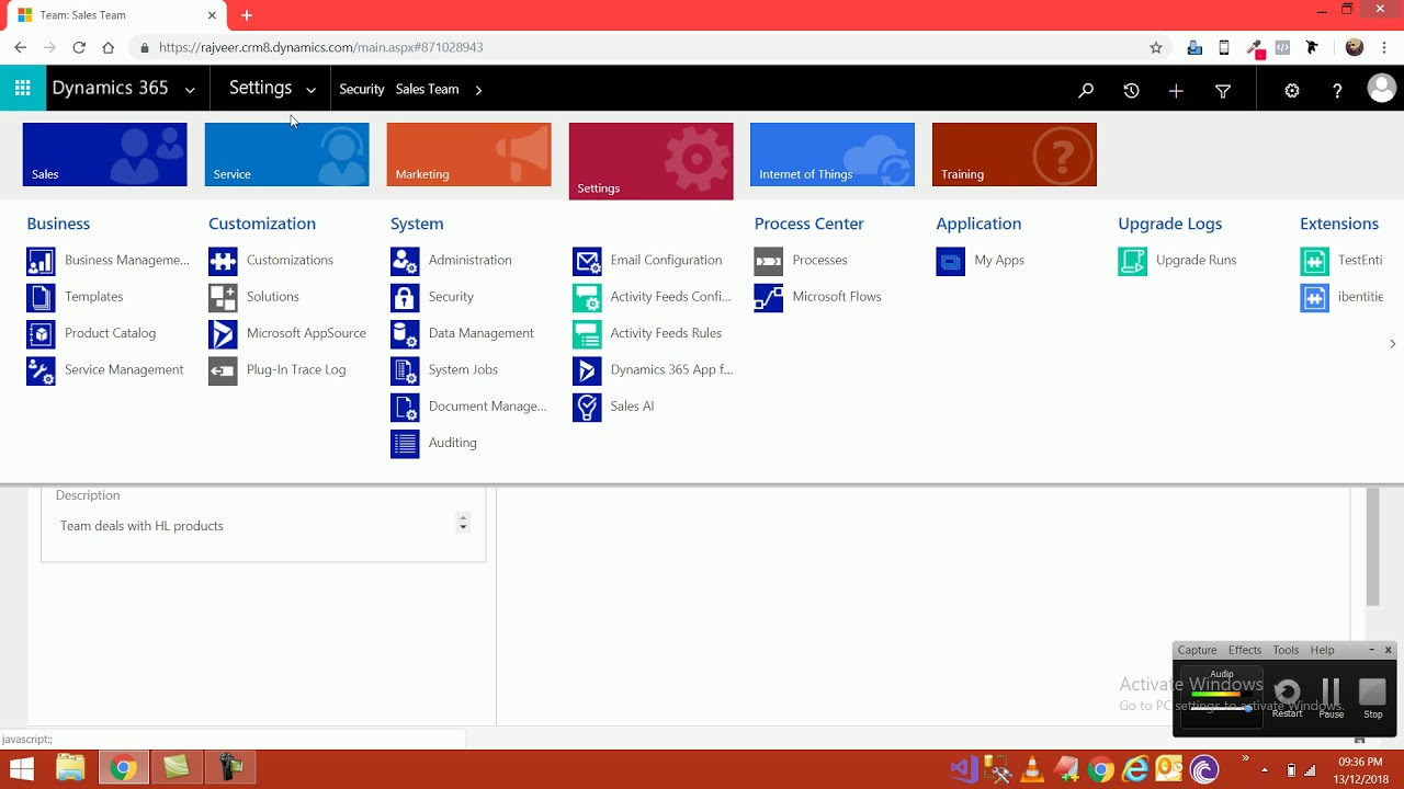 Create a Team in Dynamics 365 - YouTube