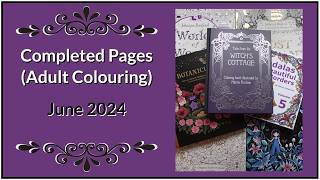 June 2024 Completed Pages (Adult Colouring)