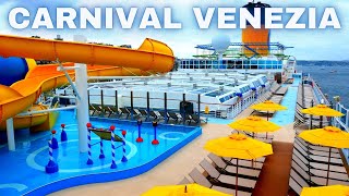 CARNIVAL VENEZIA tour  POOLS , JACUZZI , WATERSLIDES