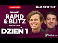 Magnus carlsen vs jankrzysztof duda grand chess tour  superbet rapidblitz poland 2024  dzie 1