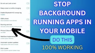 How to Stop Background Running Apps in your Android Mobile or IOS\/\/AG TECH TAMIL