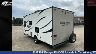 Magnificent 2017 K-Z Escape Travel Trailer RV For Sale in Texarkana, TX | RVUSA.com