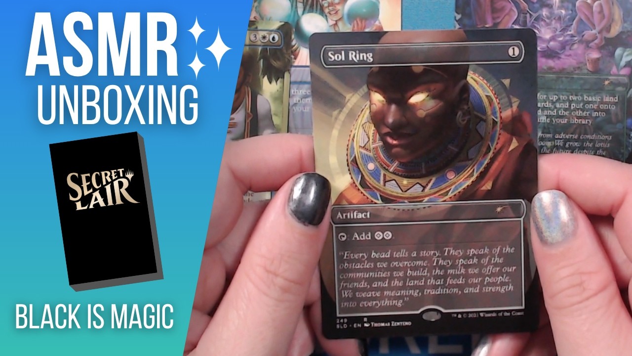 ASMR | Black is Magic Secret Lair Unboxing | Magic the Gathering
