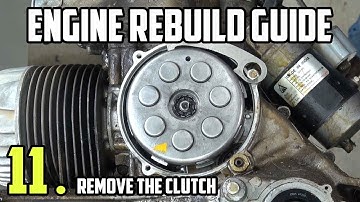 Remove the clutch  - Vespa LML Engine rebuild tutorial Part 11