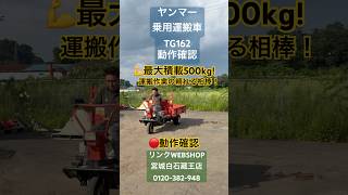 引取限定】ヤンマー 乗用 運搬車 TG162 油圧ダンプ最大積載量500kg