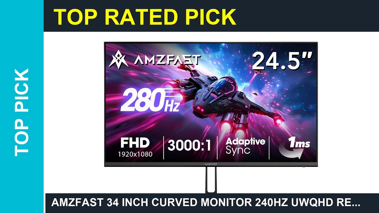 Amzfast 34 Inch Curved Monitor 240Hz UWQHD Review 2026 - YouTube