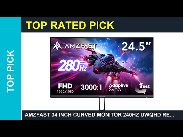 Amzfast 34 Inch Curved Monitor 240Hz UWQHD Review 2026 - YouTube