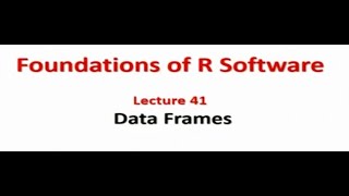 Data Frames #swayamprabha #CH38SP