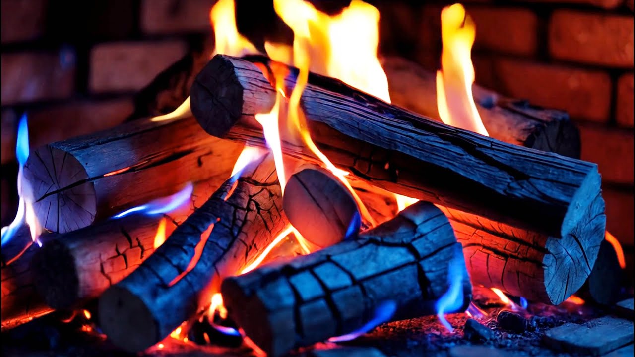 Create A Cozy With Blue & Orange Fireplace Flames – Fireplace With A Captivating Contrast Of Colors!