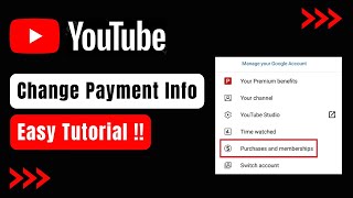 How to Change Payment Method on YouTube !