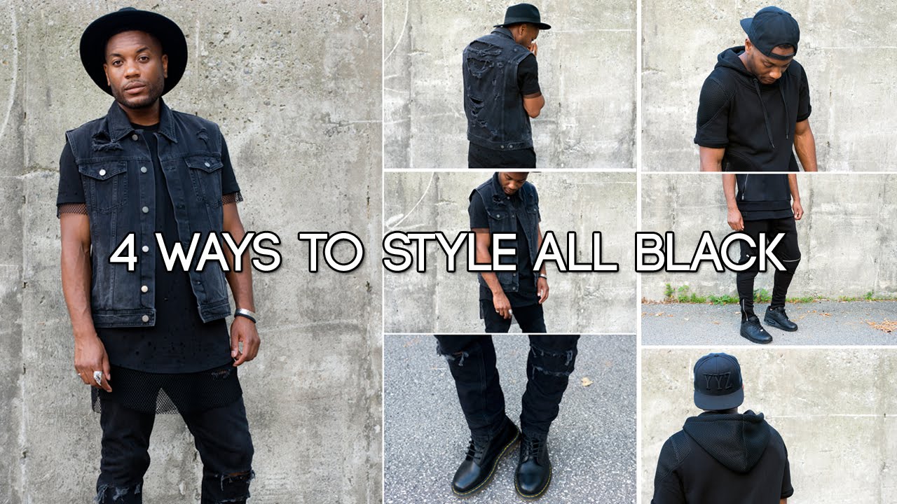 4 ways to style all black by Nocturnal Fashion - YouTube