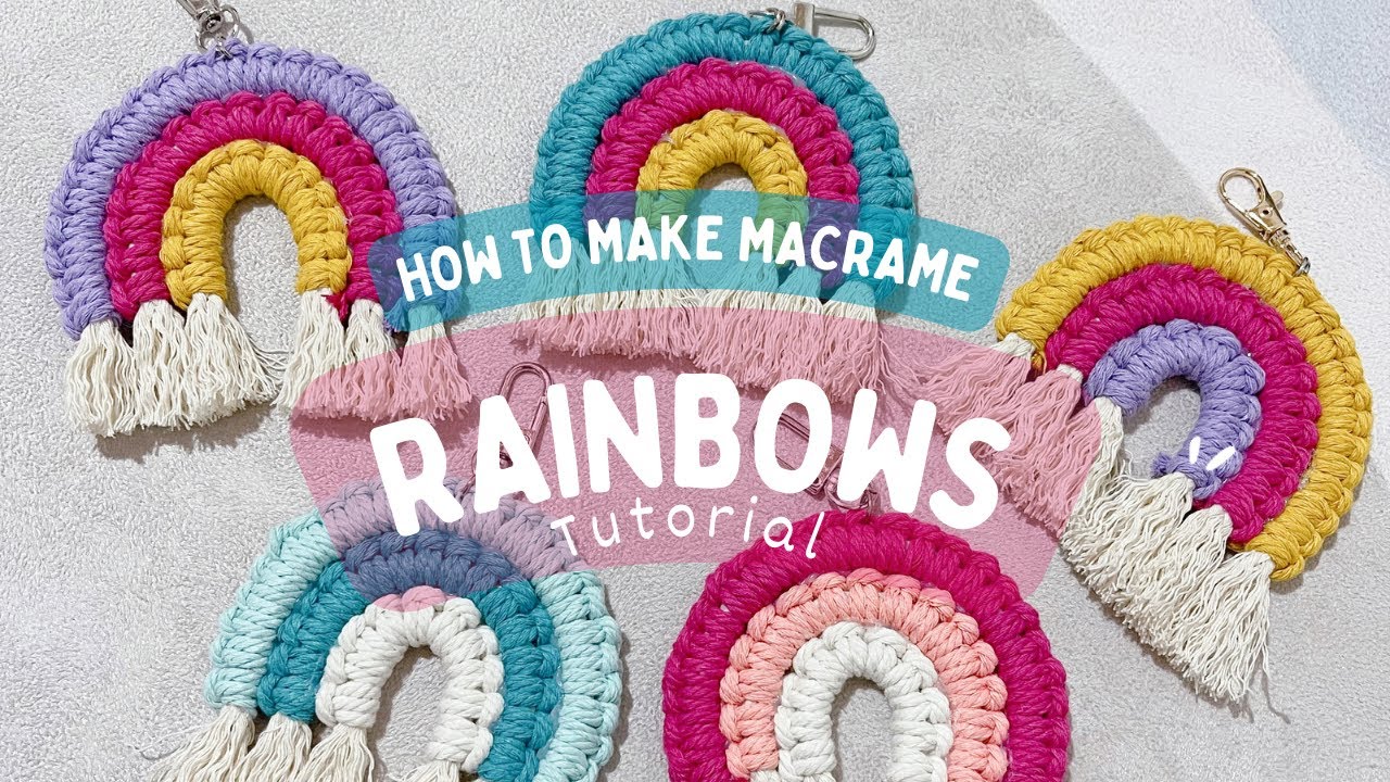 DIY: How to Make Macrame Rainbows with Lark's Head Knot Method