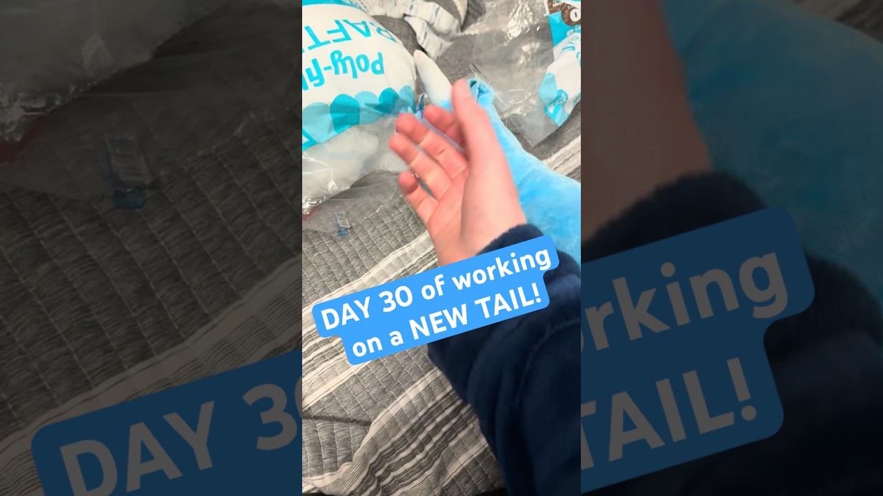 DAY 30 of working on a new tail! #fypage #diycosplay #cosplay #costume #furry #fursuitmaker #fursuit