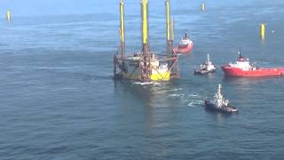 Installation Des Umspannwerks Im 400 Mw Offshore-Windpark Global Tech I
