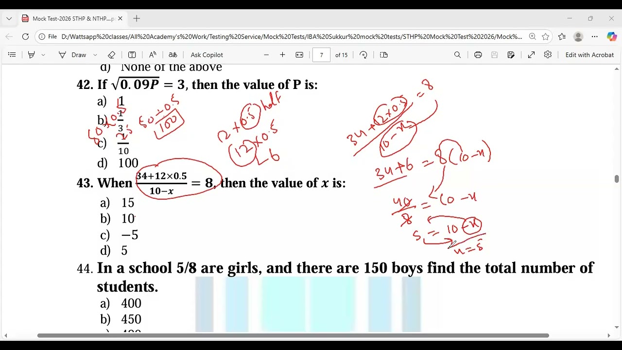 Mock Test-14| Solution| Part-01|ME ACADEMY| ASIF ALI
