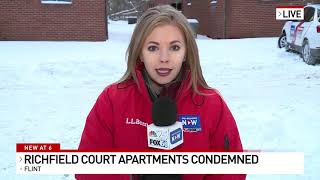 80 people looking for a place to live after Flint apartment building is condemned.