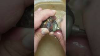 Celebrity Fire Agate tutorials ~ Removing Chalcedony Profile