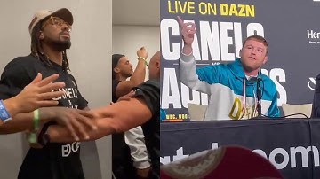 CANELO BLASTS ANDRADE GET THE FU** OUT OF HERE YOUR A HORRIBLE FIGHTER! (GETS HEATED)