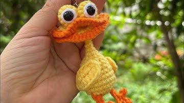 Hướng dẫn làm con vịt ngố bằng len/ Crochet Duck keychain,
