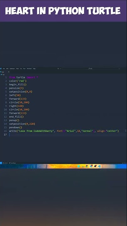 how do to make heart in python #shorts #education - YouTube