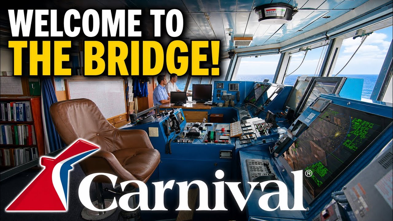 WELCOME TO THE BRIDGE! 🚢 Exclusive Look Inside the Bridge of a Carnival Cruise Ship!
