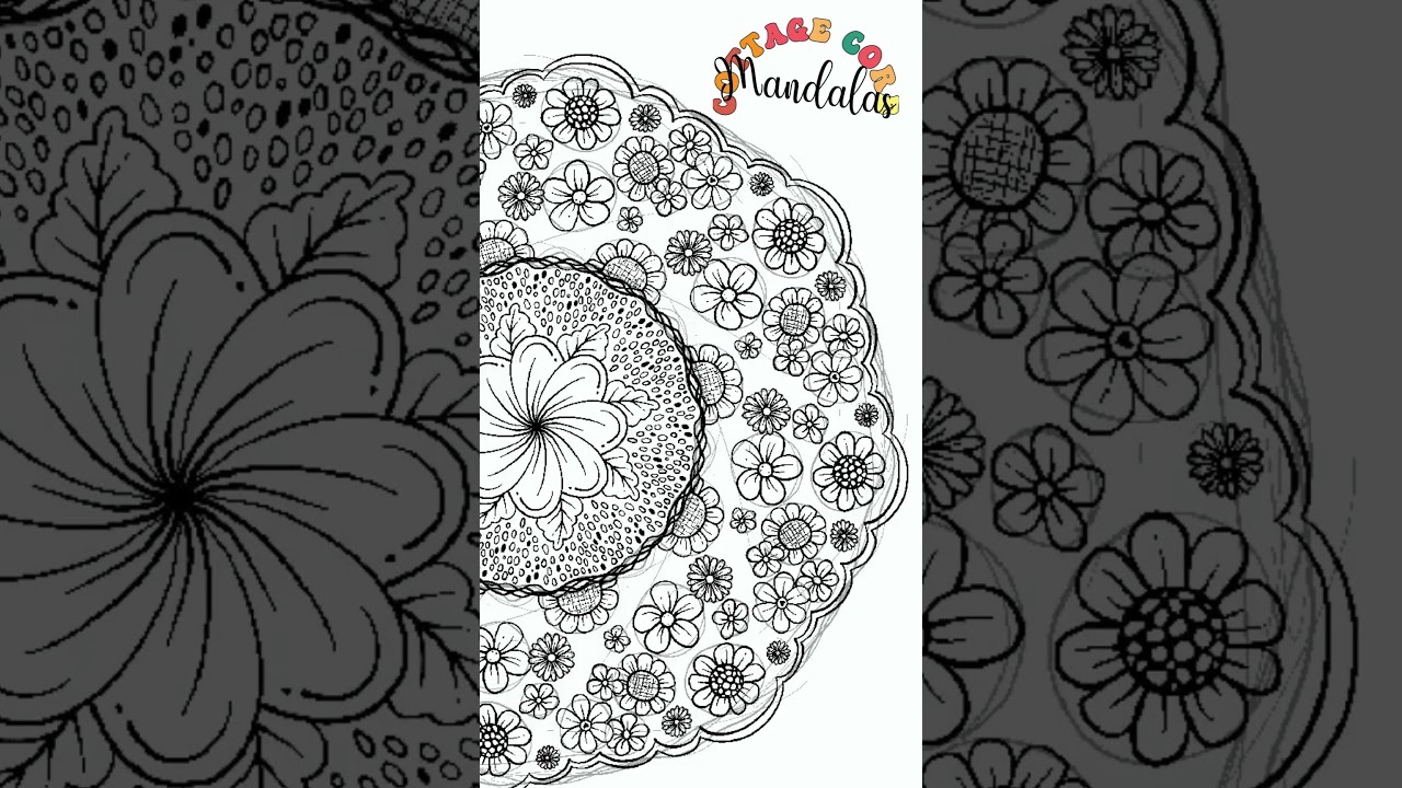 Enchanted Garden Mandala | Relaxing Floral Art Time-lapse Drawing