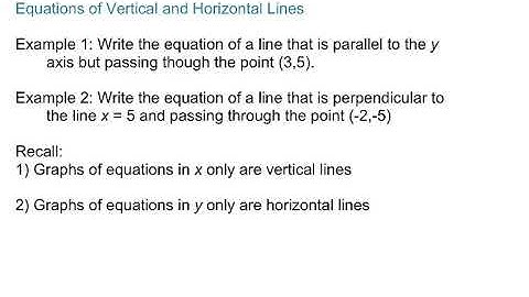Finding Equations of Vertical and Horizontal Lines