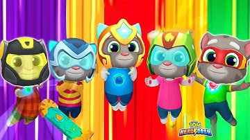 Talking Tom Hero Dash - Discover all the heroes - Complete walkthrough - All BOSSES - Gameplay