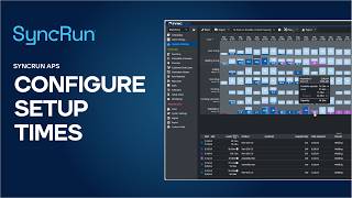 5. Production Scheduling System: Configure Setup Times with Syncrun APS