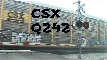 CSXT 5230 ES40DC Leads CSX Train Q242 Northbound at Kennesaw Ave in Marietta, GA