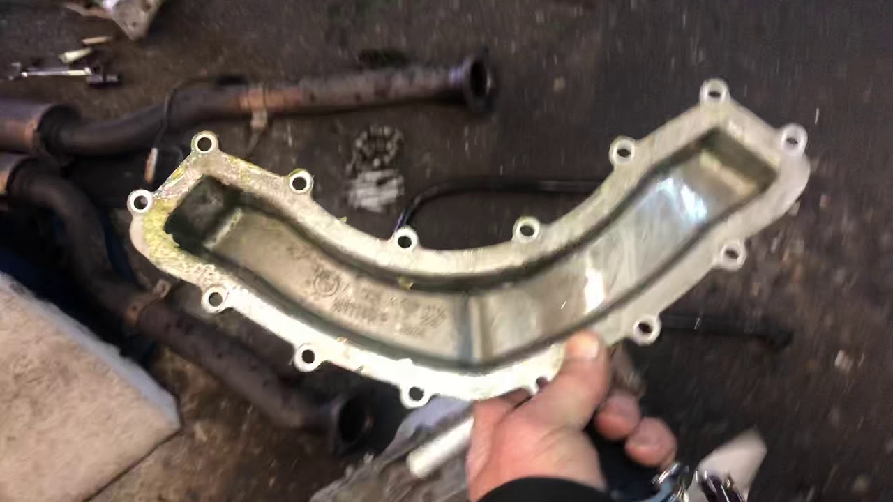 BMW 745 750 coolant leak from rear engine transmission - YouTube