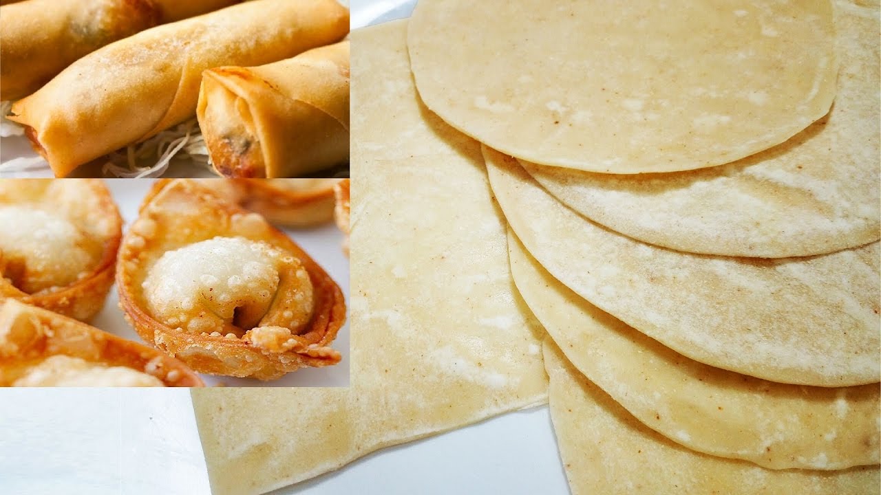 spring roll wonton sheets wrappers chef lalls kitchen youtube wonton sheets