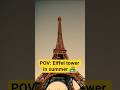 The Eiffels tower summer secret.#shorts #eiffeltower #facts