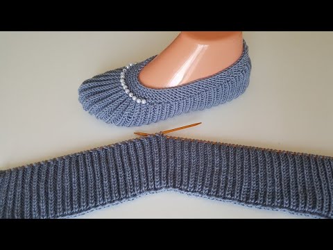 Easy To Knit Booties Model - YouTube