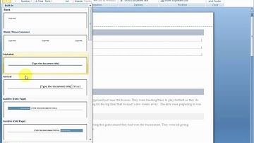 Header/Footer and Page Numbers | Word 2007
