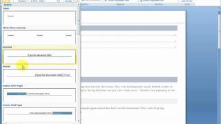 Header/Footer and Page Numbers | Word 2007
