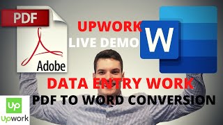 PDF to word conversion | data entry upwork live demo | class 1 | my technical gyan