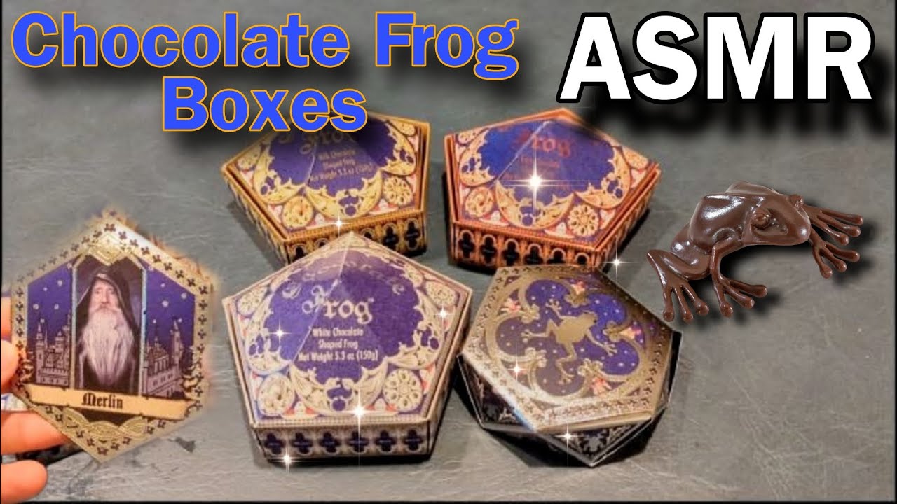 ASMR: Wizarding World Chocolate Frog Boxes (Whispering, Box Noises, Tapping, White Noise)