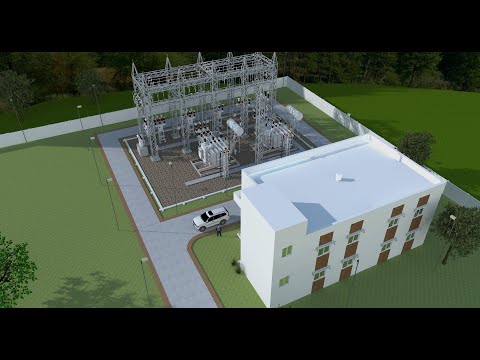 Animation of the shibrampur 33/11 KV Electricity Distribution Substation