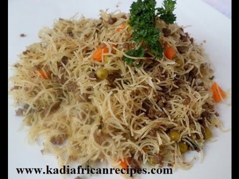 Vermicelli with ground beef -- Kadirecipes