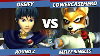 Tipped Off 15 - Ossify Marth Vs. Lowercasehero Fox Smash Melee - Ssbm