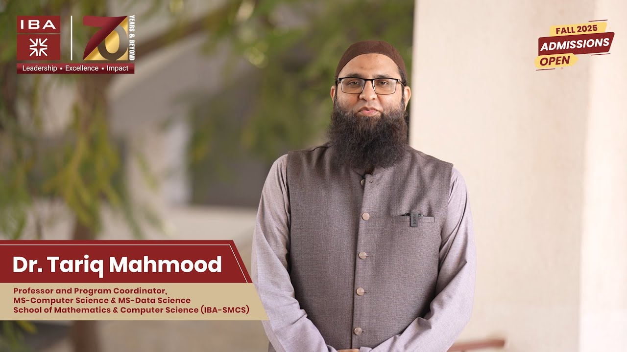 Dr. Tariq Mahmood, Professor & Program Coordinator, IBA-SMCS, - YouTube