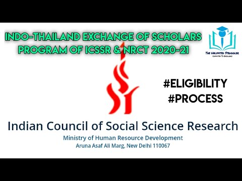 Indo-Thailand Exchange of Scholars Program of ICSSR and NRCT 2020-21| ICSSR | Santosh Kumar Sankhyan