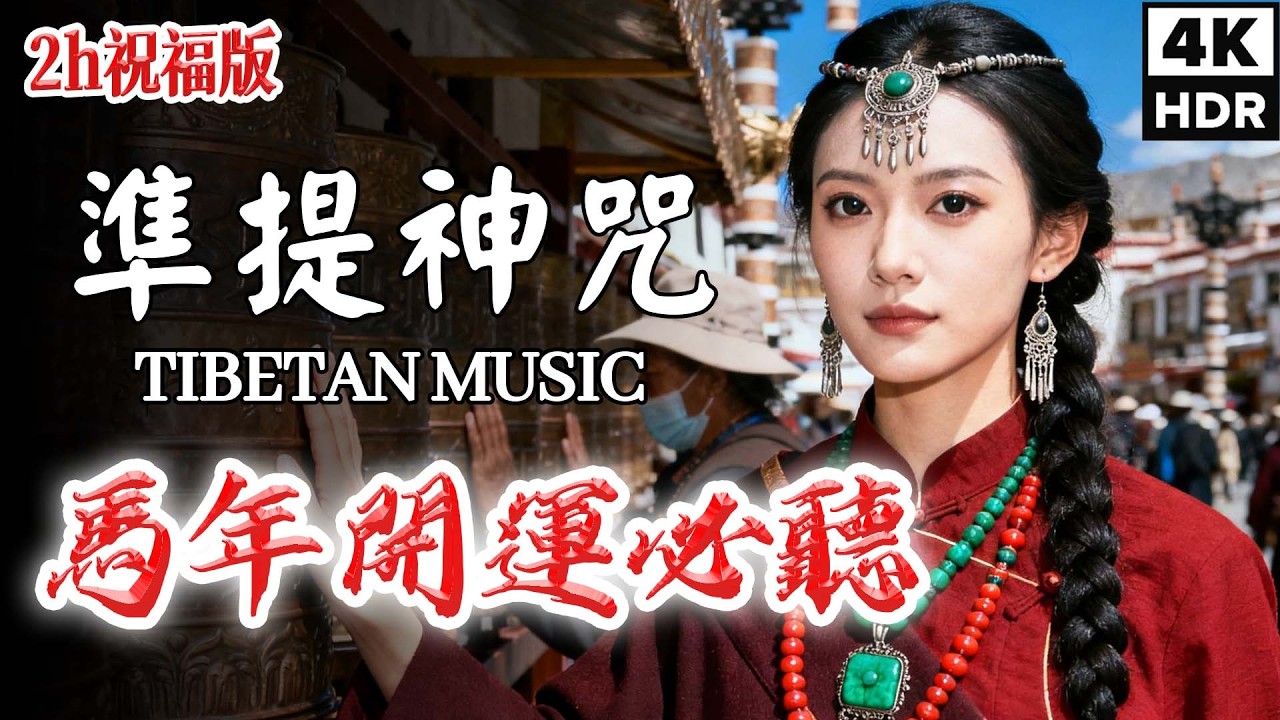 【2026開年祈福必聽】两小時純享馬年開運《準提神咒》｜事業騰飛 所求皆得 | Soulful Tibetan Music | Female Voice for Peace & Fortune