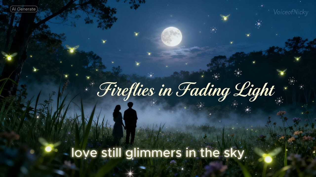 🪰 Fireflies in Fading Light – VoiceofNicky (Official Lyric Track) | Dreamy Country-Pop • Reflective