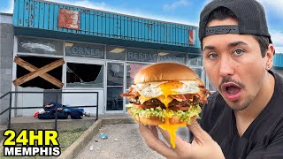 Eating at SKETCHY Restaurants For 24 Hours in Memphis...