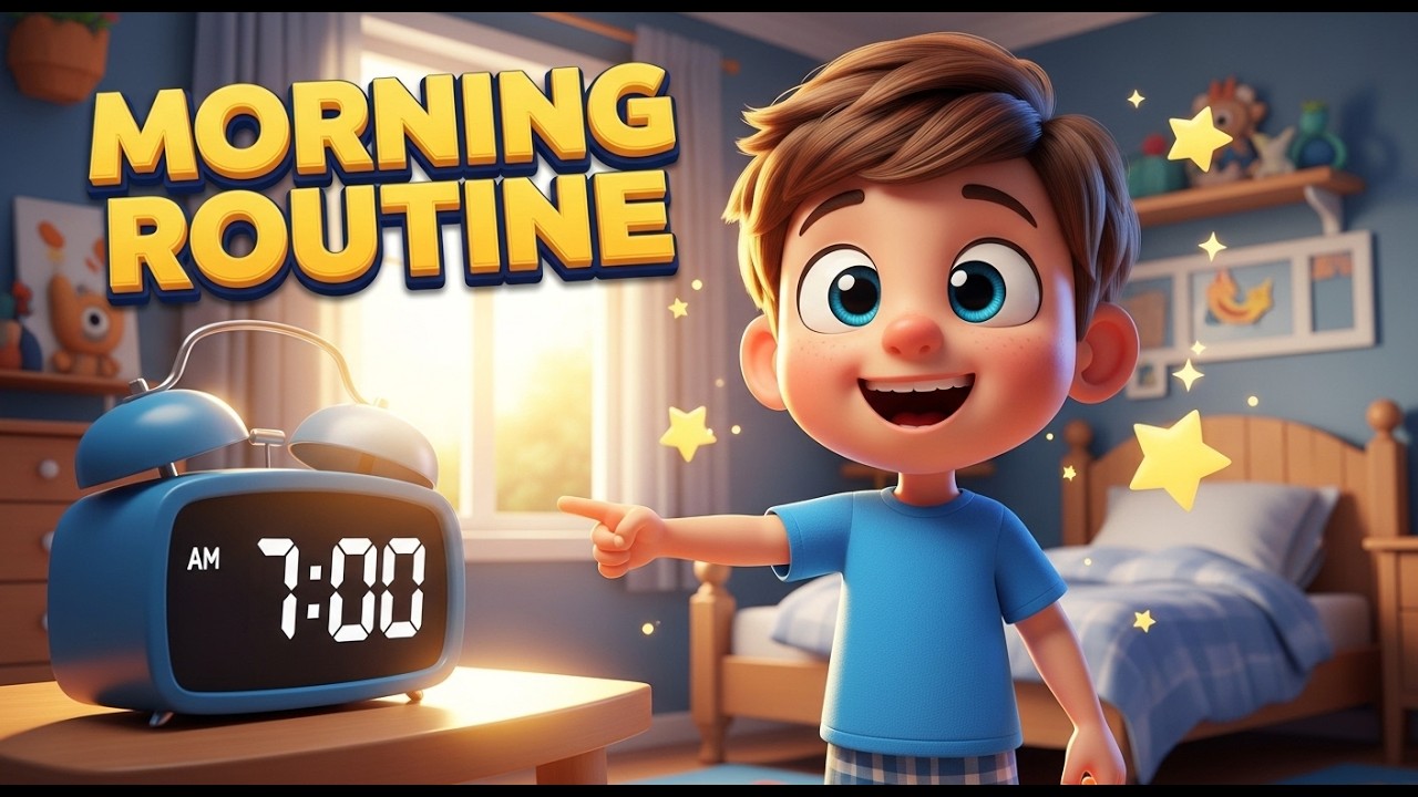Утренние привычки для детей | Здоровый утренний распорядок для малышей (3–12 лет) | Детские песни...